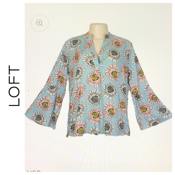 LOFT FLORAL BLOUSE NWT XS - Picture 1 of 10